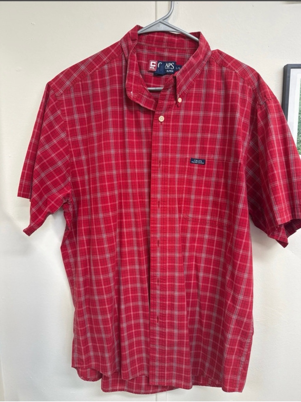 Ralph Lauren Red Plaid Short-Sleeve Button-Down Shirt